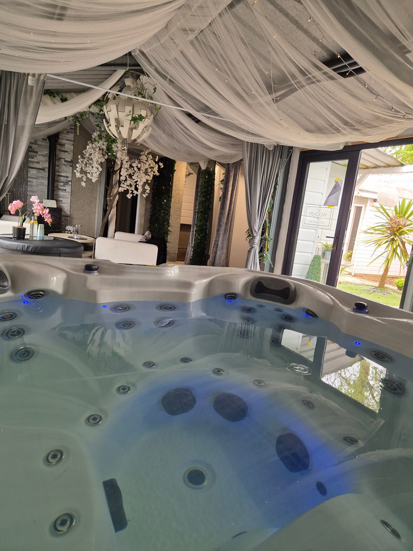INDOOR Hot Tub (£30 pp Deposits nonrefundable). choose from 2 packages below