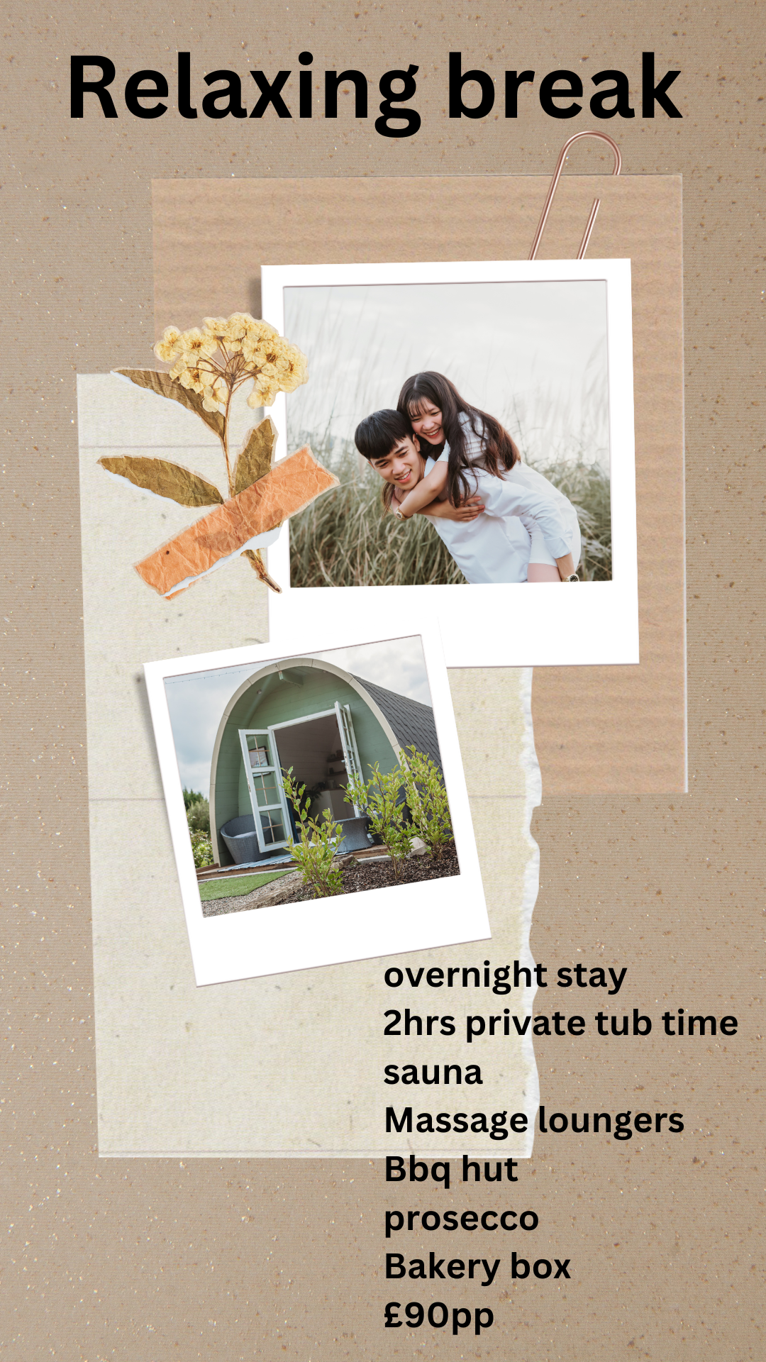 Glamping Pods #1 £90pp.